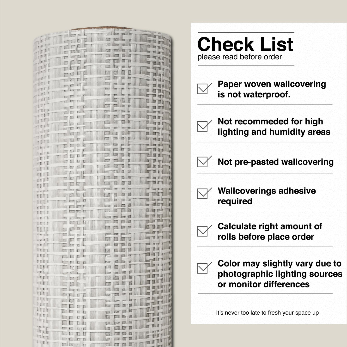 wallcovering check list