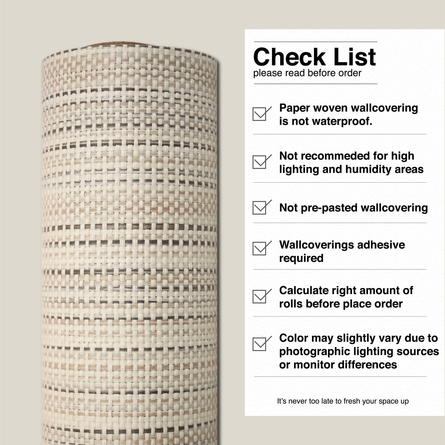 grasscloth wallpaper check list